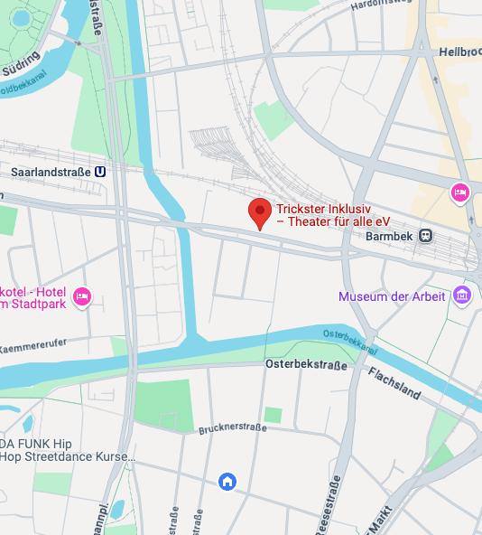 anfahrt google maps trickster inklusiv theater für alle e.v. theaterensemble hamburg olga brandin