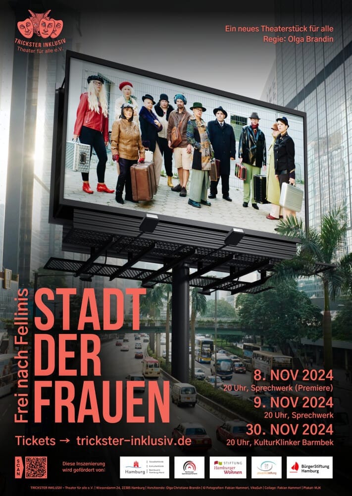 Poster Fellinis Stadt der Frauen - Trickster Inklusiv Theater-Ensemble für alle in Hamburg - 2024 2025